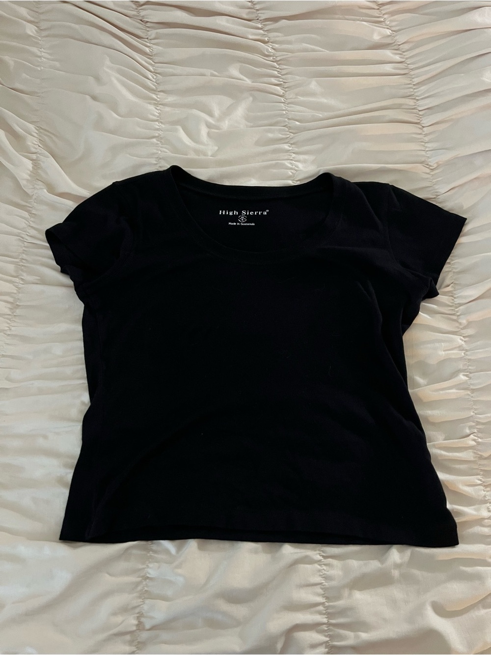 High Sierra Black Short Sleeve Scoop Neck Tee